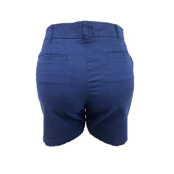 J. Crew Womens Navy Chino Shorts Mid-Rise Tailored Fit Size 10 - Picture 3 of 8